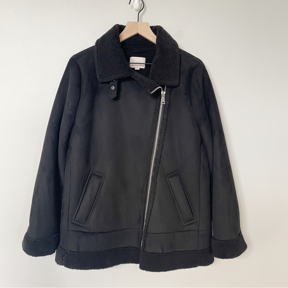 Loft Black Shearling Jacket - image 1